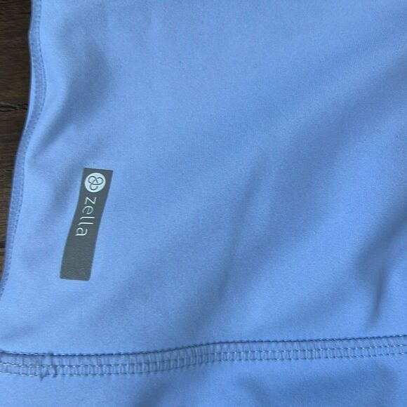 Zella Pure Vision High Waist Crop Yoga Leggings Size Small Palm Leaf Light Blue - Picture 5 of 9